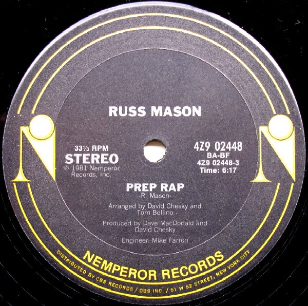 Russ Mason - Prep Rap | Nemperor Records (4Z9 02448) Russ Mason - Prep Rap | Nemperor Records (4Z9 02448)