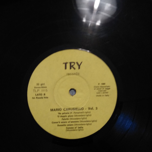 Mario Carusiello - Volume 3 | TRY Records (TLP 1115) - 3