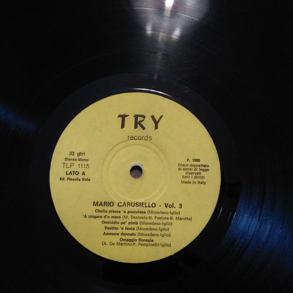Mario Carusiello - Volume 3 | TRY Records (TLP 1115) - 2