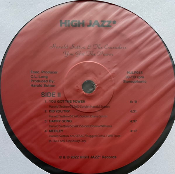 Harold Sutton & The Crusaders - You Got The Power | High Jazz* Records (HJLP013) - 3