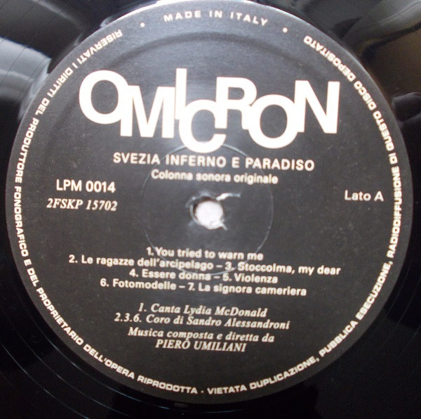 Piero Umiliani - Svezia Inferno E Paradiso | Schema (SCEB939 LP) - 3