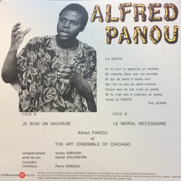 Alfred Panou - Je Suis Un Sauvage | SouffleContinu Records (FFL055) - 2