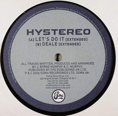 Hystereo - Let's Do It | Soma Quality Recordings (SOMA 181)