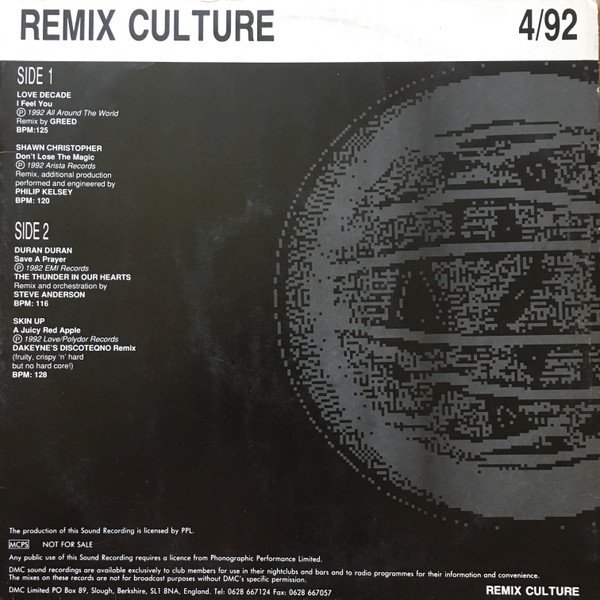 Various - Remix Culture 4/92 | DMC (DMC 111/1)