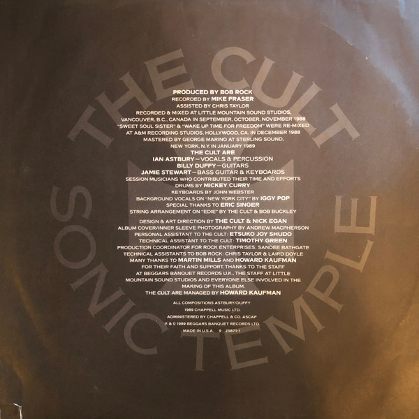 The Cult - Sonic Temple | Sire (1-25871) - 3