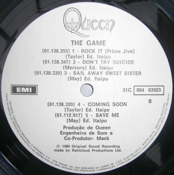 Queen - The Game | EMI (31C 064 63923) - 4