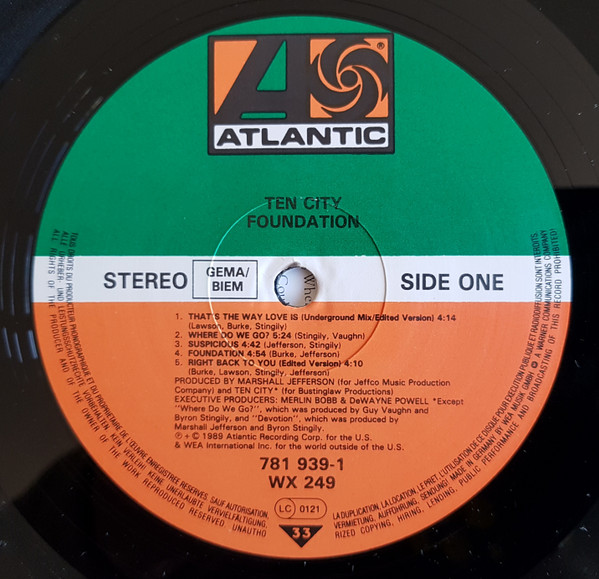Ten City - Foundation | Atlantic (781 939-1) - 3