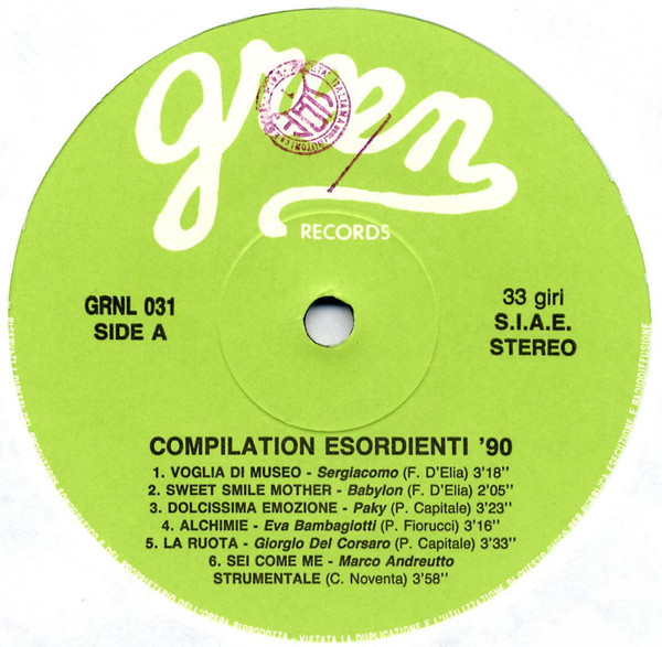 Various - Compilation Esordienti '90 | Green Records (GRNL 031) - 3 Various - Compilation Esordienti '90 | Green Records (GRNL 031) - 3