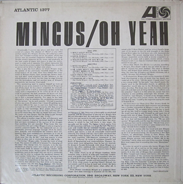 Charles Mingus - Oh Yeah | Atlantic (1377) - 2
