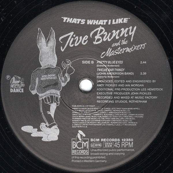 Jive Bunny And The Mastermixers - That's What I Like | BCM Records (12350) - 4