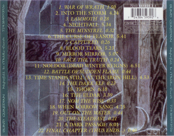 Blind Guardian - Nightfall In Middle-Earth | Virgin (7243 8 45939 2 6) - 2
