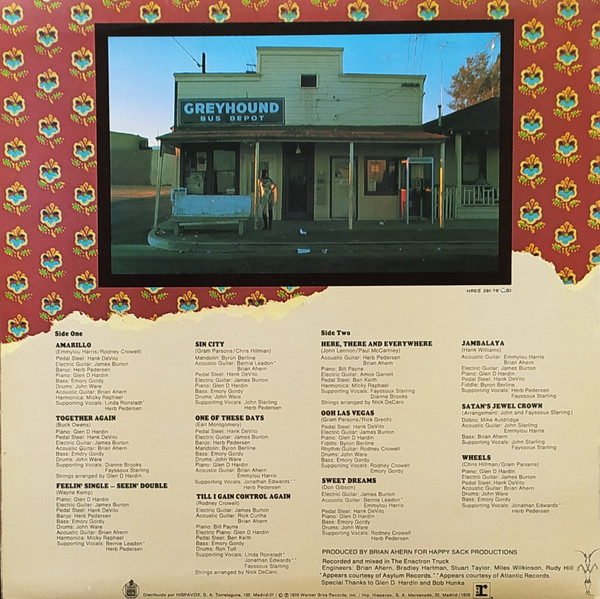 Emmylou Harris - Elite Hotel | Reprise Records (HRES 291-76) - 2
