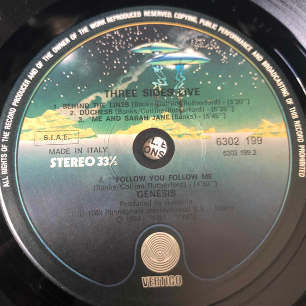 Genesis - Three Sides Live | Vertigo (6650 008) - 4