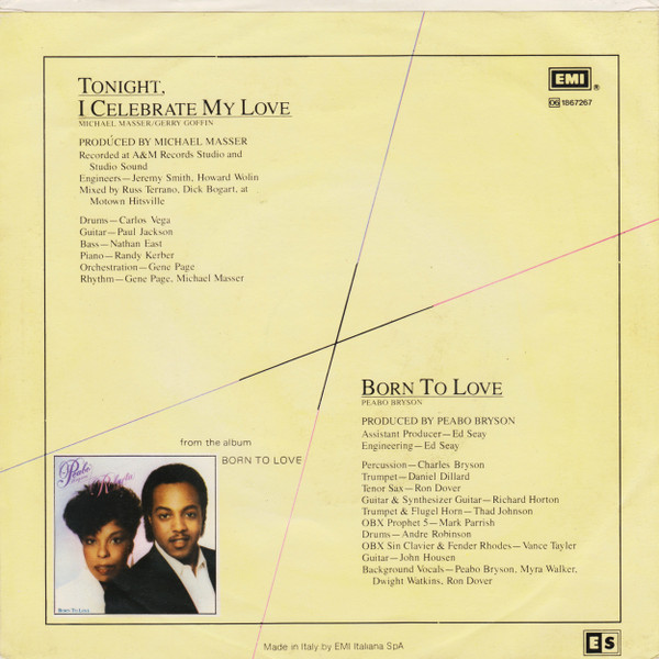 Peabo Bryson / Roberta Flack - Tonight I Celebrate My Love | Capitol Records (06 1867267) - 2 Peabo Bryson / Roberta Flack - Tonight I Celebrate My Love | Capitol Records (06 1867267) - 2