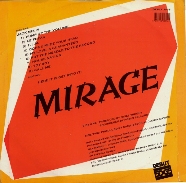 Mirage - Jack Mix IV | Debut Edge Records (DEBTX 3035) - 2
