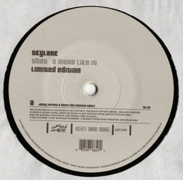 Skylark - That's More Like It | Milk & Sugar Recordings (MSRM 2005/02)