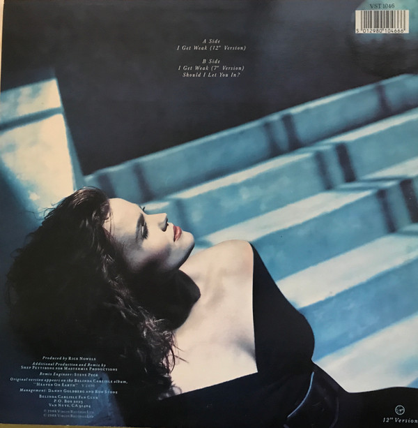 Belinda Carlisle - I Get Weak | Virgin (VST 1046)