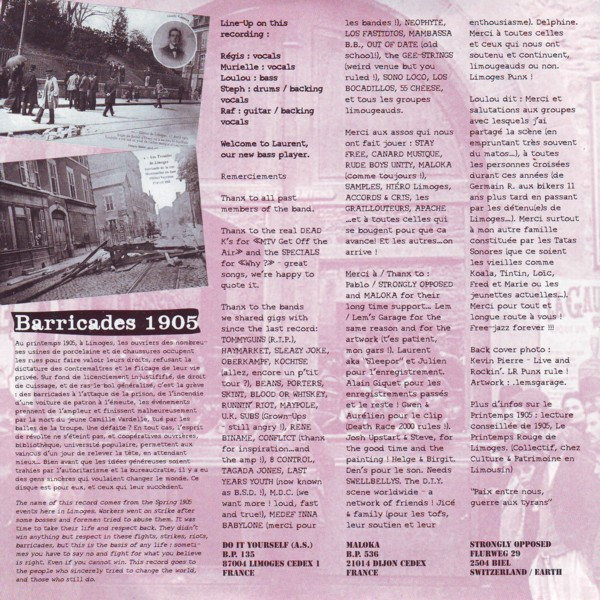 Attentat Sonore - Barricades 1905 | Guerilla Vinyl (GV 004) - 4