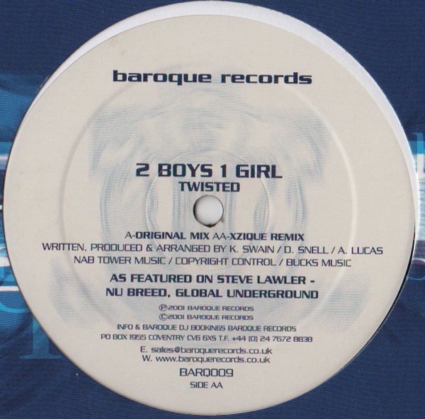 2 Boys 1 Girl - Twisted | Baroque Records (BARQ009)