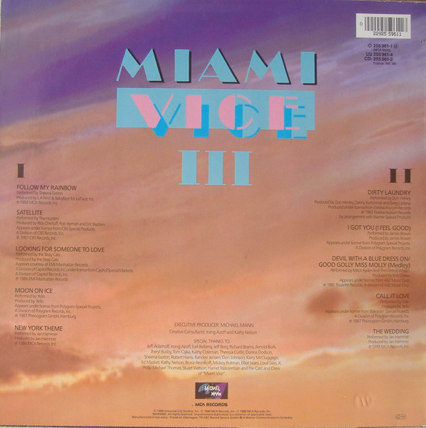 Various - Miami Vice III | MCA Records (255 961-1)