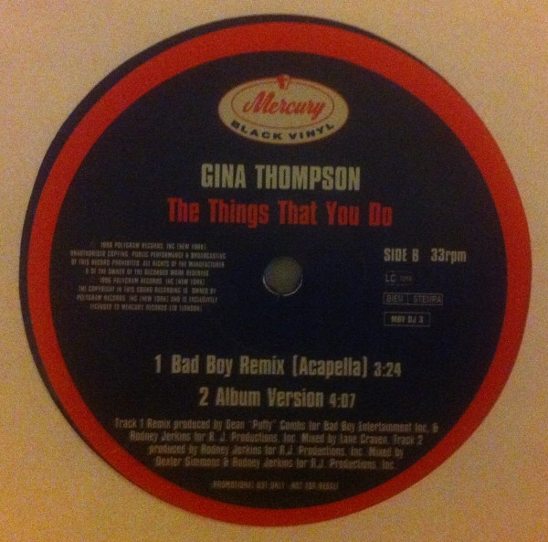 Gina Thompson - The Things That You Do | Mercury (MBV DJ 3) - 2
