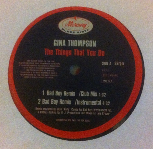 Gina Thompson - The Things That You Do | Mercury (MBV DJ 3)