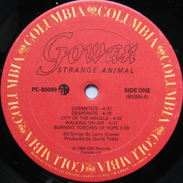 Gowan - Strange Animal | Columbia (PC-80099) - 3