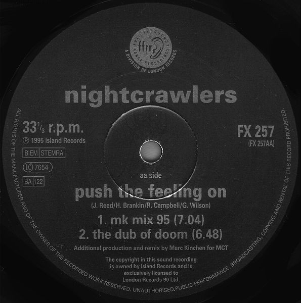 Nightcrawlers - Push The Feeling On (New MK Mixes For '95) | FFRR (FX 257) - 4