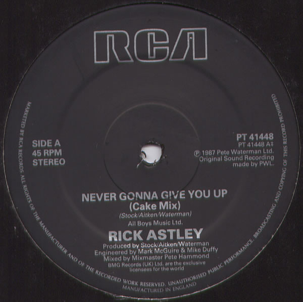 Rick Astley - Never Gonna Give You Up | RCA (PT 41448) - 3