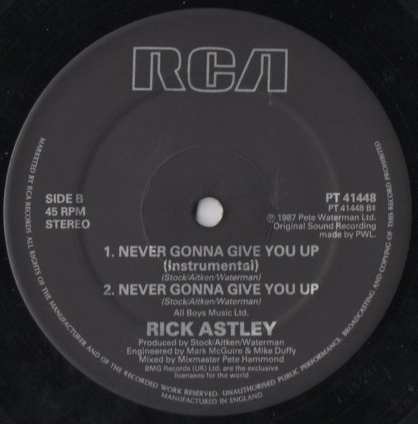 Rick Astley - Never Gonna Give You Up | RCA (PT 41448) - 4