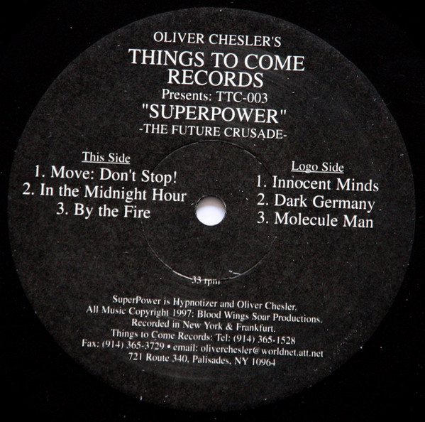 SuperPower - The Future Crusade | Things To Come Records (TTC-003) - 2