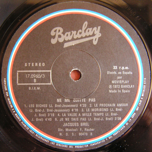 Jacques Brel - Ne Me Quitte Pas | Movieplay (17.0960/3) - 4