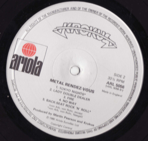 Krokus - Metal Rendez-vous | Ariola (ARL 5056) - 3