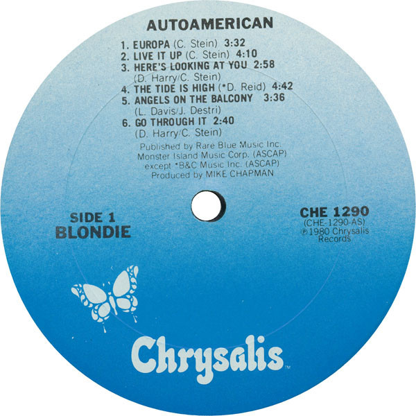 Blondie - AutoAmerican | Chrysalis (CHE 1290) - 3