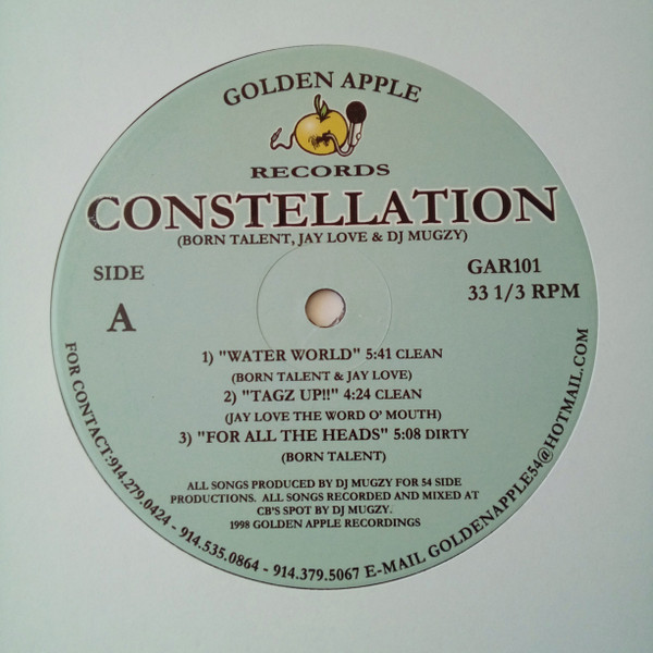 Constellation - Water World / Tagz Up!! / For All The Heads | Golden Apple Records (GAR101)
