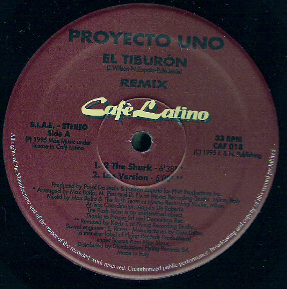 Proyecto Uno - El Tiburon (Remix) | Café Latino (CAF 018) - 2