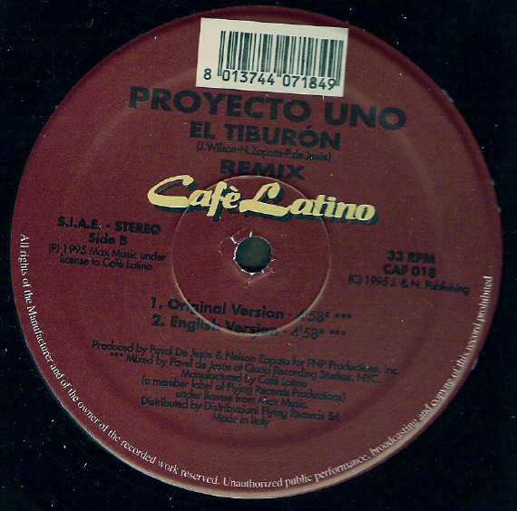 Proyecto Uno - El Tiburon (Remix) | Café Latino (CAF 018) - 3