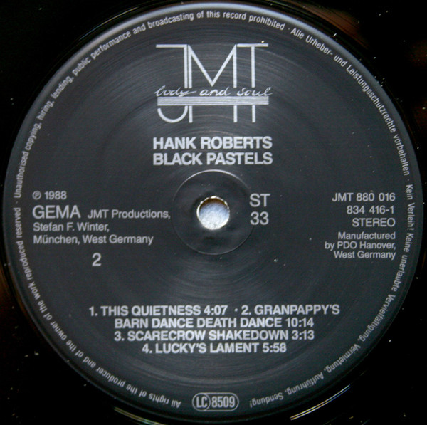 Hank Roberts - Black Pastels | JMT (834 416-1) - 4