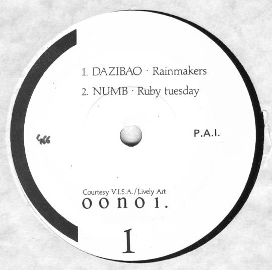 Dazibao / Numb - Serie Limitée | Out Of Nowhere (OON01)