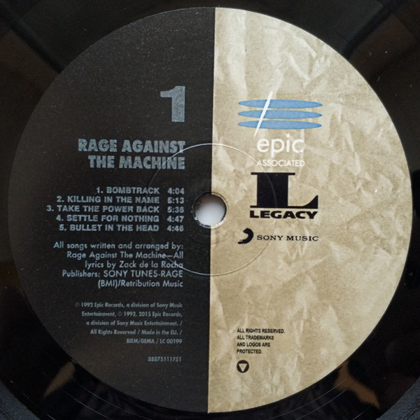 Rage Against The Machine - Rage Against The Machine | Epic Associated (88875111751) - 3