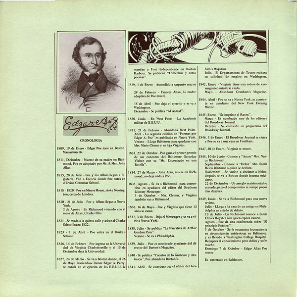 The Alan Parsons Project - Historias De Misterio E Imaginacion = Tales Of Mystery And Imagination | 20th Century Records (S-32.842) - 2