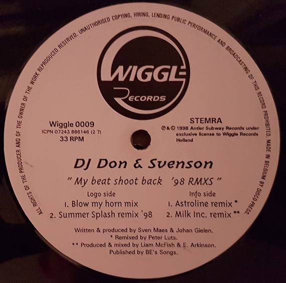 DJ Don & Svenson - My Beat Shoot Back ('98 Remixes) | Wiggle Records (W 0009)
