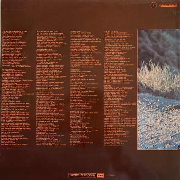 Stevie Wonder - Talking Book | Tamla Motown (2C 066-93880) - 4 Stevie Wonder - Talking Book | Tamla Motown (2C 066-93880) - 4
