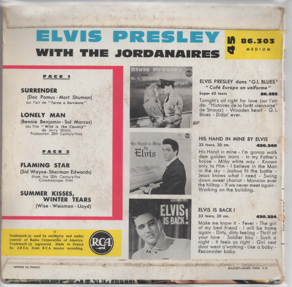 Elvis Presley - Surrender | RCA (86303) Elvis Presley - Surrender | RCA (86303)