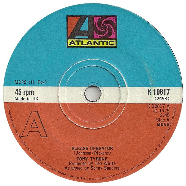 Tony & Tyrone - Please Operator | Atlantic (K 10617) Tony & Tyrone - Please Operator | Atlantic (K 10617)