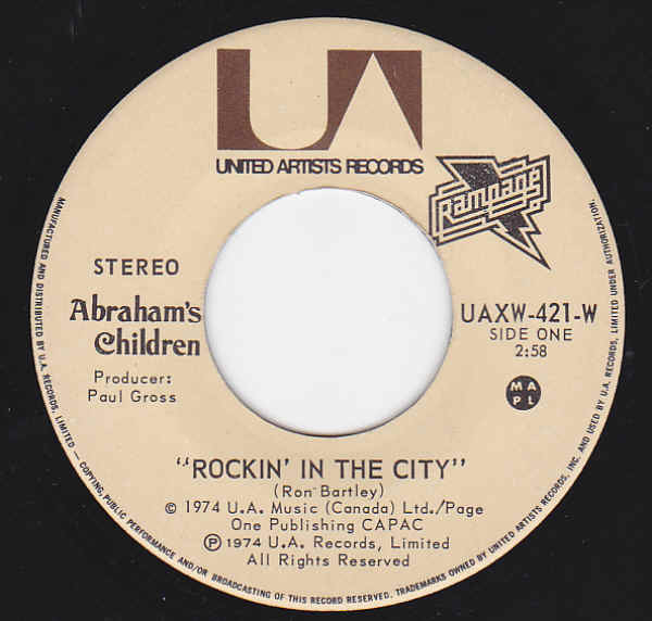 Abraham's Children - Rockin' In The City | United Artists Records (UAXW-421-W)
