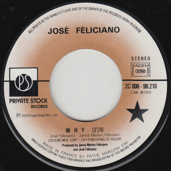 José Feliciano - Why | Private Stock (2C 006-98.210) - 3
