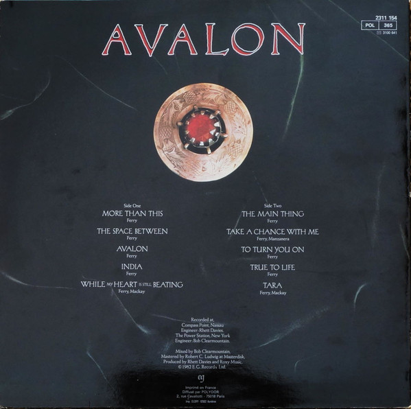 Roxy Music - Avalon | Polydor (2311 154) - 3