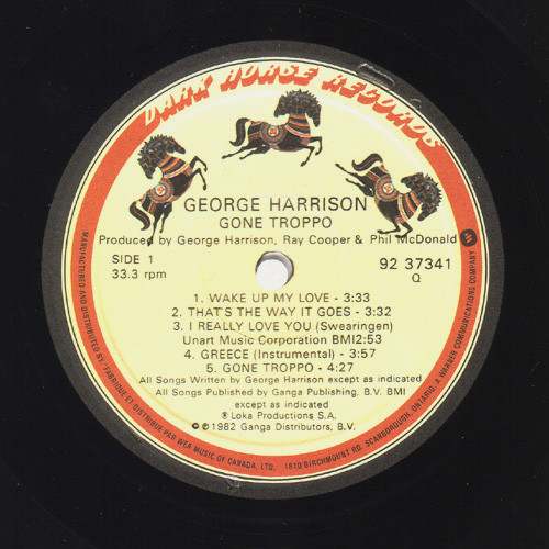 George Harrison - Gone Troppo | Dark Horse Records (92 37341) - 3 George Harrison - Gone Troppo | Dark Horse Records (92 37341) - 3
