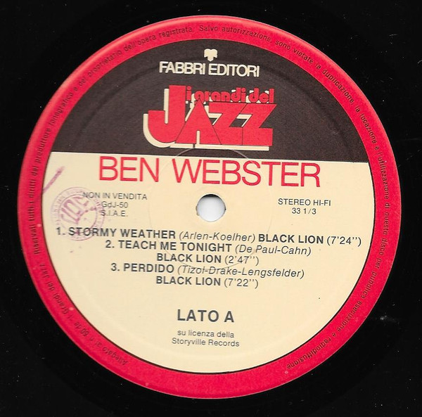 Ben Webster - Ben Webster | Fabbri Editori (GdJ 50) - main